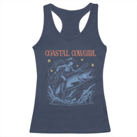 Coastal Cowgirl Racerback Tank Top Funny Western Country Rodeo Cowgirl Fishing - Wonder Print Shop