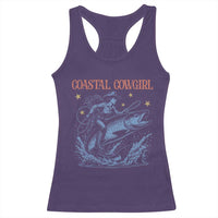 Coastal Cowgirl Racerback Tank Top Funny Western Country Rodeo Cowgirl Fishing - Wonder Print Shop