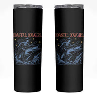 Coastal Cowgirl Skinny Tumbler Funny Western Country Rodeo Cowgirl Fishing - Wonder Print Shop