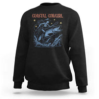 Coastal Cowgirl Sweatshirt Funny Western Country Rodeo Cowgirl Fishing - Wonder Print Shop