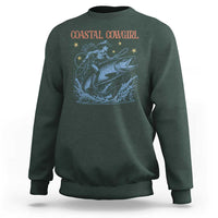 Coastal Cowgirl Sweatshirt Funny Western Country Rodeo Cowgirl Fishing - Wonder Print Shop