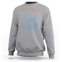 Coastal Cowgirl Sweatshirt Funny Western Country Rodeo Cowgirl Fishing - Wonder Print Shop