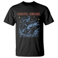 Coastal Cowgirl T Shirt Funny Western Country Rodeo Cowgirl Fishing - Wonder Print Shop
