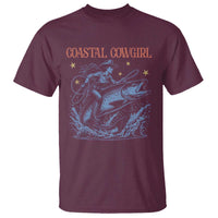 Coastal Cowgirl T Shirt Funny Western Country Rodeo Cowgirl Fishing - Wonder Print Shop