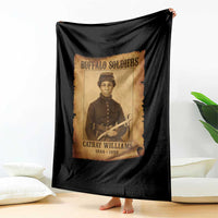 Cathay Williams Throw Blanket Buffalo Soldier First African American Female Soldier - Wonder Print Shop