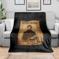 Cathay Williams Throw Blanket Buffalo Soldier First African American Female Soldier - Wonder Print Shop