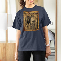 Black Cowboys T Shirt For Women Vintage African American Western Black History - Wonder Print Shop