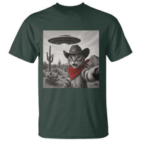 Vintage UFO Cowboy Cat T Shirt Retro 90s Western Rodeo Kitten Cat Selfie With Alien UFO - Wonder Print Shop