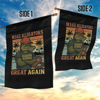 Retro Alligator Alcatraz Garden Flag Funny Florida Everglades Dark Humor