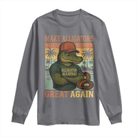 Retro Alligator Alcatraz Long Sleeve Shirt Funny Florida Everglades Dark Humor