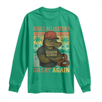 Retro Alligator Alcatraz Long Sleeve Shirt Funny Florida Everglades Dark Humor
