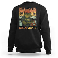 Retro Alligator Alcatraz Sweatshirt Funny Florida Everglades Dark Humor
