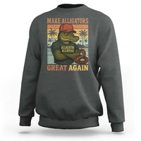 Retro Alligator Alcatraz Sweatshirt Funny Florida Everglades Dark Humor