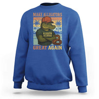 Retro Alligator Alcatraz Sweatshirt Funny Florida Everglades Dark Humor