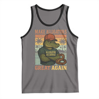 Retro Alligator Alcatraz Tank Top Funny Florida Everglades Dark Humor