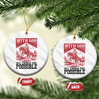 Christian Cowboy Ceramic Ornament Vintage Christian All Things Are Possible Encouraging Bible Verse