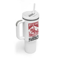 Christian Cowboy Tumbler With Handle Vintage Christian All Things Are Possible Encouraging Bible Verse