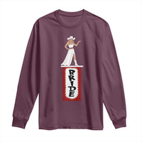 Bride Cowgirl Long Sleeve Shirt Western Rodeo Bachelorette Party Wedding - Wonder Print Shop