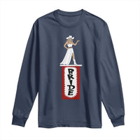 Bride Cowgirl Long Sleeve Shirt Western Rodeo Bachelorette Party Wedding - Wonder Print Shop