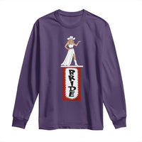 Bride Cowgirl Long Sleeve Shirt Western Rodeo Bachelorette Party Wedding - Wonder Print Shop