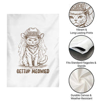 Cowgirl Bride Cat Garden Flag Vintage Cow Cat Rodeo Bachelorette