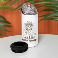 Cowgirl Bride Cat 4 in 1 Can Cooler Tumbler Vintage Cow Cat Rodeo Bachelorette