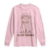 Cowgirl Bride Cat Long Sleeve Shirt Vintage Cow Cat Rodeo Bachelorette