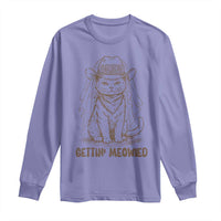 Cowgirl Bride Cat Long Sleeve Shirt Vintage Cow Cat Rodeo Bachelorette
