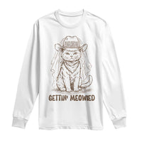 Cowgirl Bride Cat Long Sleeve Shirt Vintage Cow Cat Rodeo Bachelorette