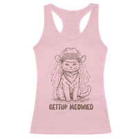 Cowgirl Bride Cat Racerback Tank Top Vintage Cow Cat Rodeo Bachelorette