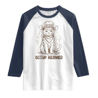 Cowgirl Bride Cat Raglan Shirt Vintage Cow Cat Rodeo Bachelorette