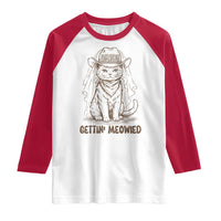 Cowgirl Bride Cat Raglan Shirt Vintage Cow Cat Rodeo Bachelorette
