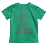 Cowgirl Bride Cat Toddler T Shirt Vintage Cow Cat Rodeo Bachelorette