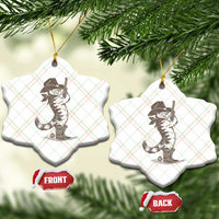 Vintage Cowboy Cat Ceramic Ornament Retro 90s Western Country Rodeo Kitten Cowgirl - Wonder Print Shop