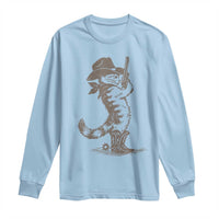 Vintage Cowboy Cat Long Sleeve Shirt Retro 90s Western Country Rodeo Kitten Cowgirl - Wonder Print Shop