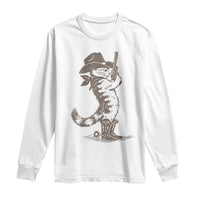 Vintage Cowboy Cat Long Sleeve Shirt Retro 90s Western Country Rodeo Kitten Cowgirl - Wonder Print Shop