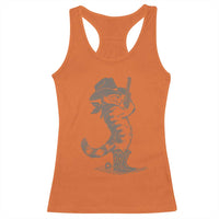 Vintage Cowboy Cat Racerback Tank Top Retro 90s Western Country Rodeo Kitten Cowgirl - Wonder Print Shop