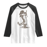Vintage Cowboy Cat Raglan Shirt Retro 90s Western Country Rodeo Kitten Cowgirl - Wonder Print Shop