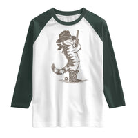 Vintage Cowboy Cat Raglan Shirt Retro 90s Western Country Rodeo Kitten Cowgirl - Wonder Print Shop