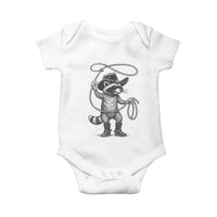 Vintage Raccoon Cowboy Baby Onesie Cowgirl Trash Panda Western Country Meme - Wonder Print Shop