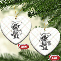 Vintage Raccoon Cowboy Ceramic Ornament Cowgirl Trash Panda Western Country Meme - Wonder Print Shop