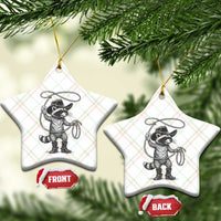 Vintage Raccoon Cowboy Ceramic Ornament Cowgirl Trash Panda Western Country Meme - Wonder Print Shop