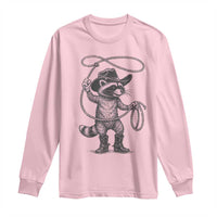 Vintage Raccoon Cowboy Long Sleeve Shirt Cowgirl Trash Panda Western Country Meme - Wonder Print Shop