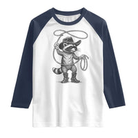 Vintage Raccoon Cowboy Raglan Shirt Cowgirl Trash Panda Western Country Meme - Wonder Print Shop