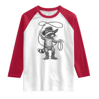 Vintage Raccoon Cowboy Raglan Shirt Cowgirl Trash Panda Western Country Meme - Wonder Print Shop
