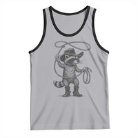 Vintage Raccoon Cowboy Tank Top Cowgirl Trash Panda Western Country Meme - Wonder Print Shop