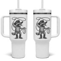 Vintage Raccoon Cowboy Tumbler With Handle Cowgirl Trash Panda Western Country Meme - Wonder Print Shop
