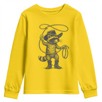 Vintage Raccoon Cowboy Youth Sweatshirt Cowgirl Trash Panda Western Country Meme - Wonder Print Shop