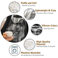 Dog Selfie With Alien UFO Throw Blanket Funny Fishing Golden Retriever Smoking Dog Lover - Wonder Print Shop