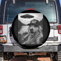 Dog Selfie With Alien UFO Spare Tire Cover Funny Fishing Golden Retriever Smoking Dog Lover - Wonder Print Shop